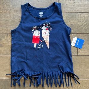 Patriotic Toddler Girl Graphic Tank
